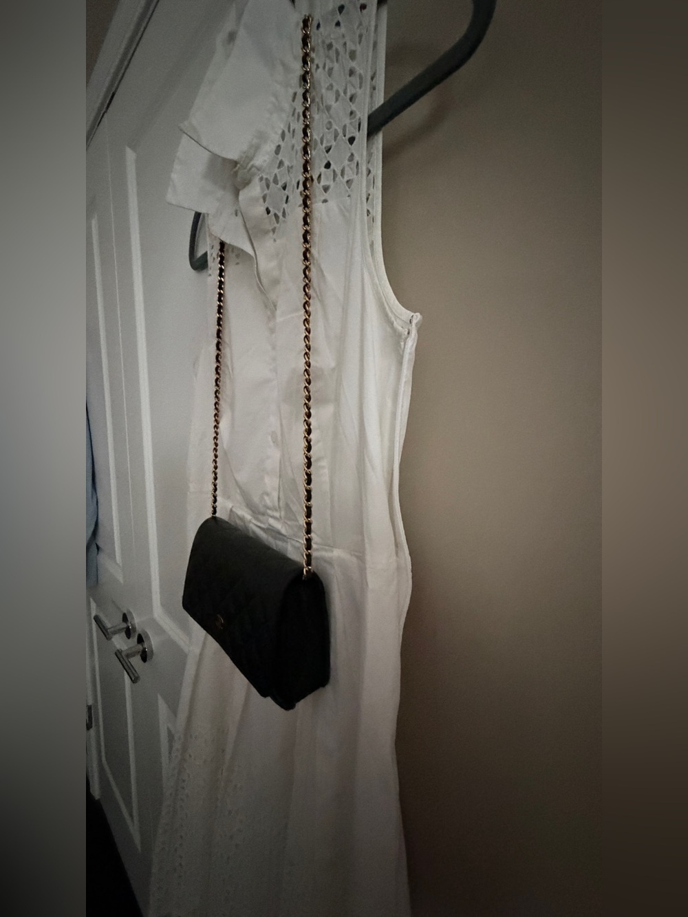 Ann Taylor white dress midi